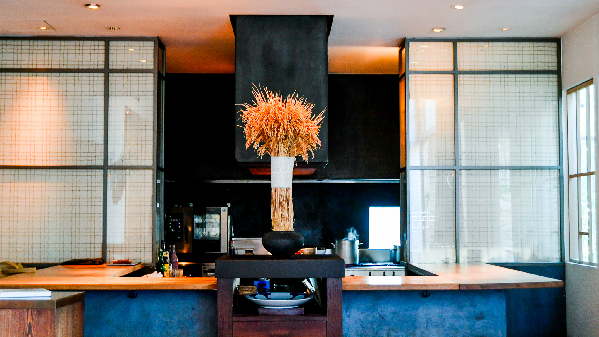 Ikebana installation for private brand dining