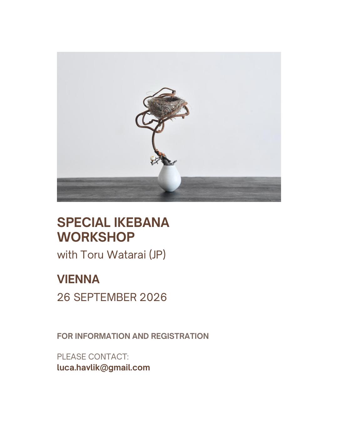 Special Ikebana Workshop with Toru Watarai in Vienna